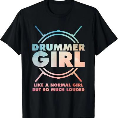 Лучшая девушка-барабанщица Арт для женщин Барабаны Перкуссия Барабаны Футболка