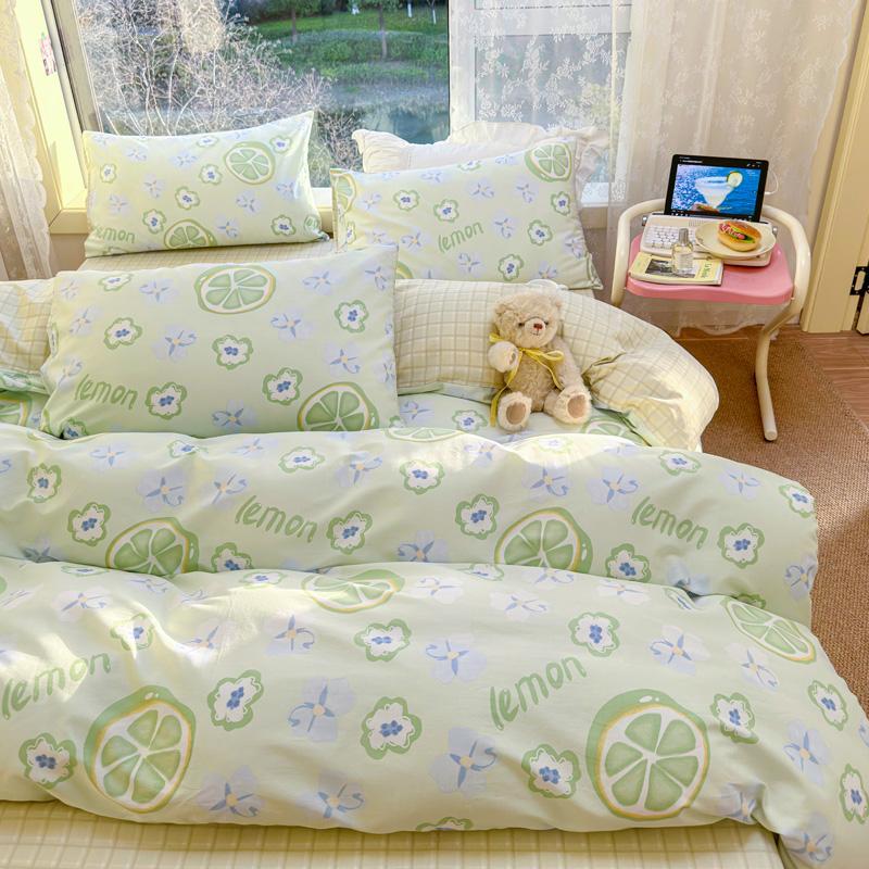 Высококачественная 100% хлопковая ткань, небольшой свежий напечатанный пододеяльник 200x230 Постельное белье 1 односпальная/двуспальная кровать, дышащая и приятная для кожи