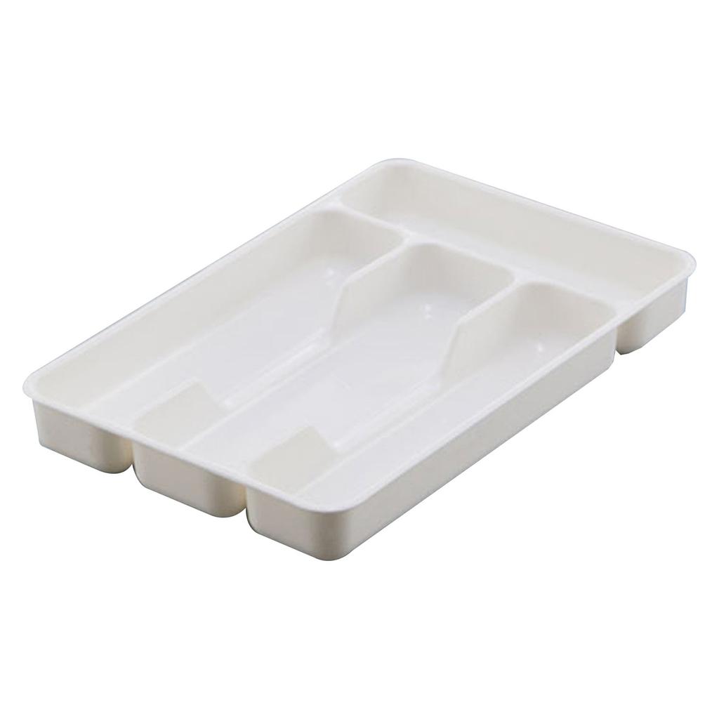 4 Compartments Cutlery Tray Kitchen Drawer Organizer Spoon Knife Fork Separation Plastic Storage Box Tableware Tray