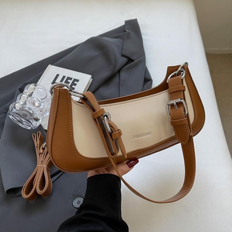 Модная контрастная одноплечевая сумка, летние новые сумки через плечо, роскошные дизайнерские женские сумки подмышками, тренд