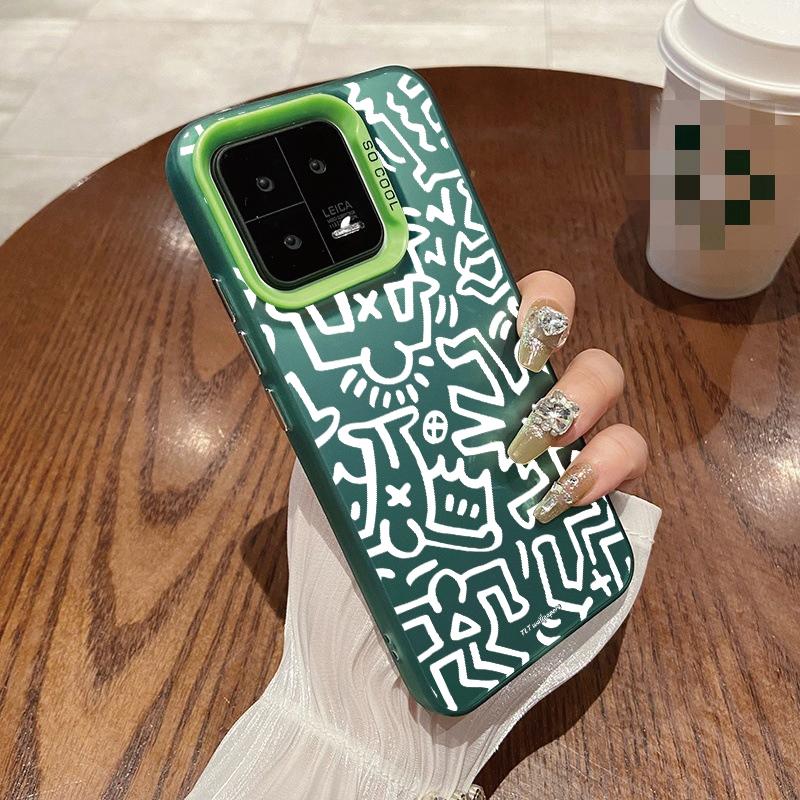Модный чехол с граффити для iPhone 16 Samsung A55 A35 M35 S24 Xiaomi Redmi Note 13Pro 14C A3 Huawei Honor 200, противоударный чехол-бампер с защитой от царапин
