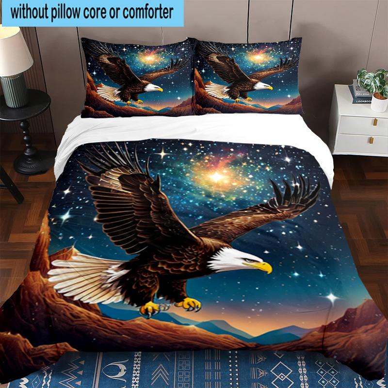 Night Owls In The Moonlight 3pcs Bedding,Including 1pc Duvet Cover And 2pcs Pillowcases Perfect for Christmas,Ideal for Bedroom, Dormitory