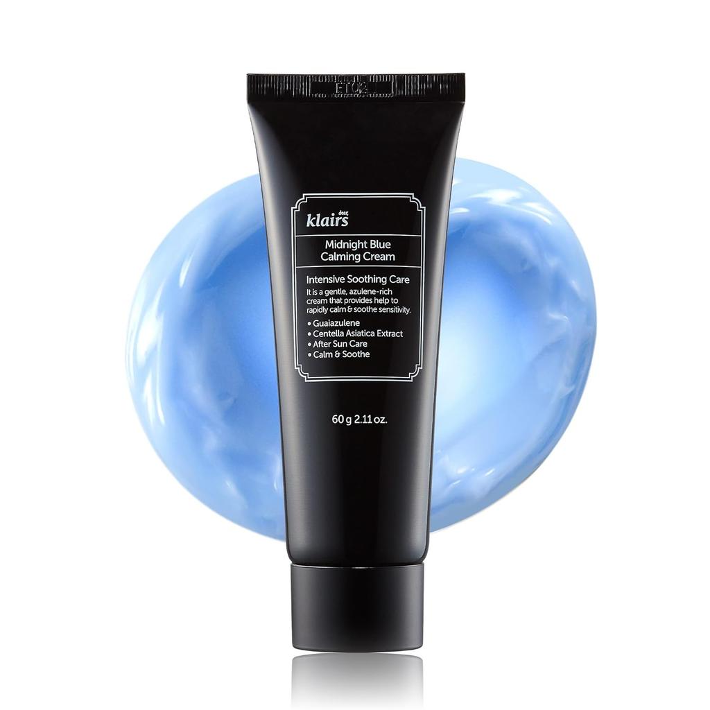 Midnight Blue Calming Cream Soothing Redness Moisturizer Hydrating Korean Cosmetics 50ml