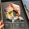 Luxury 100% Mulberry Silk Scarf Women Floral Print Bandana Shawl Lady Neckerchief Handkerchief Female Decorative Wrap 53cm