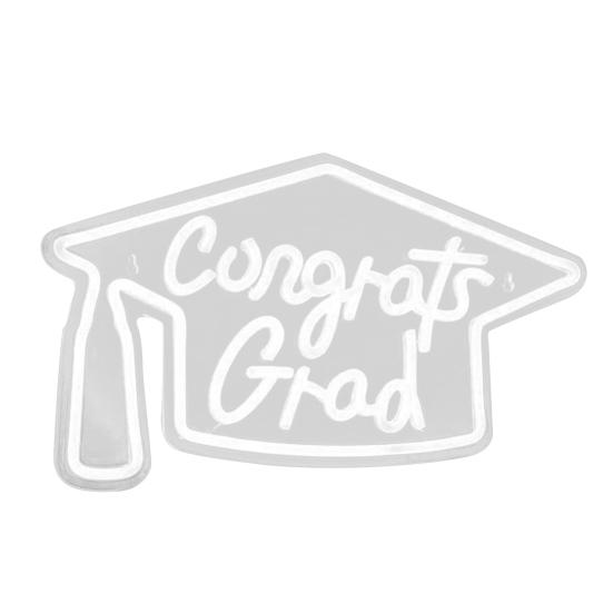 Светодиодная неоновая вывеска Congrat Grad, не мерцает, яркость регулируется, питание от USB, ночник Congrat Graduation Sign
