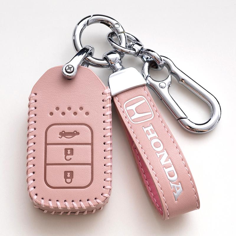Leather Car Key Remote Cover Full Case Accessories Honda Civic Accord HR-V CR-V CRV 11th 2022 2023 City Fit Odyssey Jade RB6