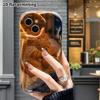 Phone case: 2D flat design suitable for iPhone 18 17 16 15 14 13 Pro protective case, chubby orange cat, perfect Christmas and Halloween holiday gift