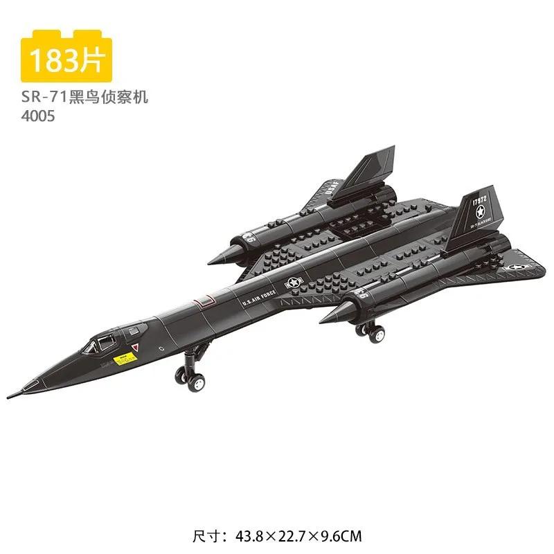Военный Разведывательный Самолет Sr-71 Blackbird Строительные Блоки Мелкие Частицы Коллекция Космических Шаттлов Пазлы Игрушки Дети Мальчики