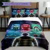 3pcs Duvet Cover Set (1*Duvet Cover + 2*Pillowcase, Without Core),Mighty Morphin Power Rangers Print Bedding Set, Bedroom Decor, All‑Season, Birthday 