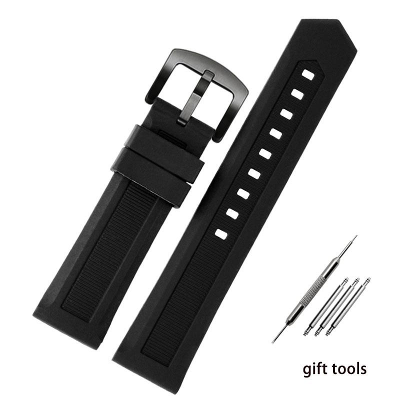 ONESilicone Резиновый Ремешок для Часов для Heuer DRIVE TIMER Kaya F1 Автомобиль Гонки Waz2113 Teso Коробка Силикагель Дышащий Ремень Мужской Ремешок для ЧасовMN