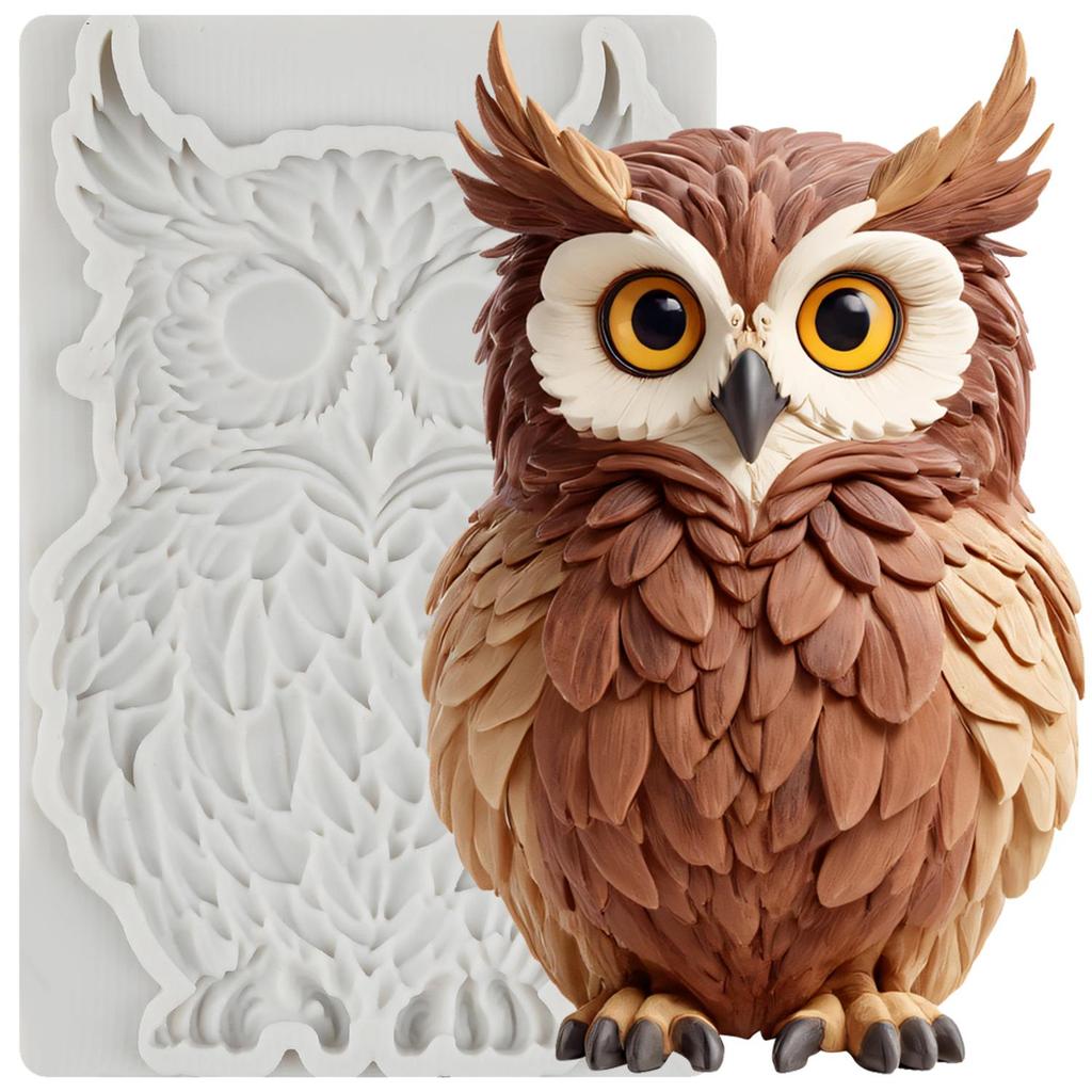 Owl Silicone Mold Owl Fondant Molds Cake Decorating Tools Cupcake Topper Candy Resin Clay Chocolate Gumpaste Mold