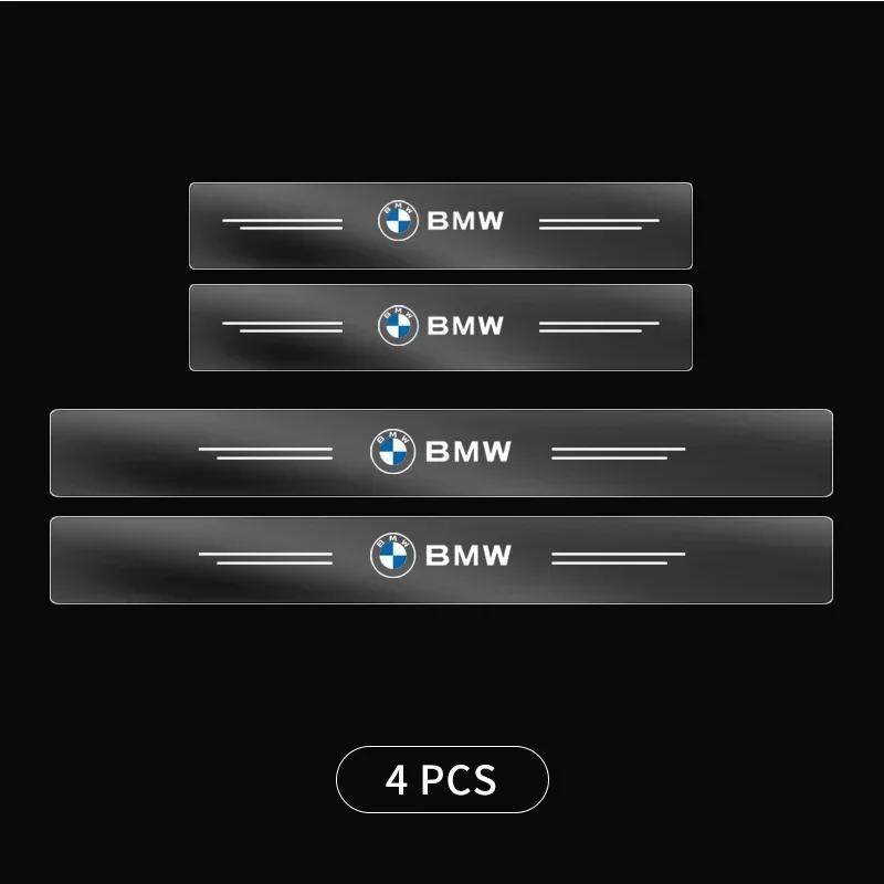 NEVS6 4PC Car Threshold Sticker Scratch Resistant Transparent Film Protector For BMW E46 E85 E60 F10 E39 F30 E36 F20 E87 E90 E70 X3 X5