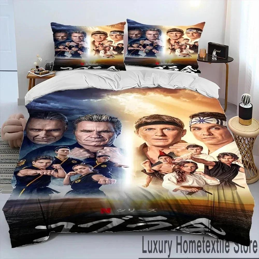 3D Cobra Kai Amanda TV Карате одеяло комплект постельного белья, пододеяльник комплект постельного белья пододеяльник наволочка, комплект постельного белья размера King Queen для детей