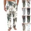 Men's Knitted Fashionable Printed Pocket Casual Pants Pajama Pants