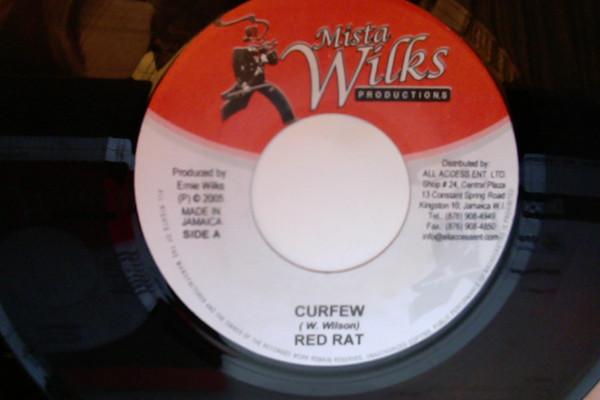 7inch Record RED RAT / HAWKEYE - Curfew / Buss Blank NONE Mista Wilks Pro 2005 Jamaica Reggae, Ska & Dub Used