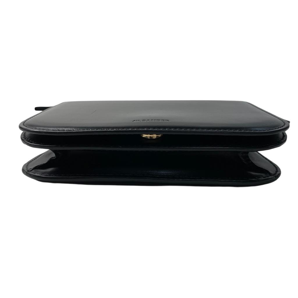 Подержанная JIL SANDERСумка через плечо черная кожа Женская