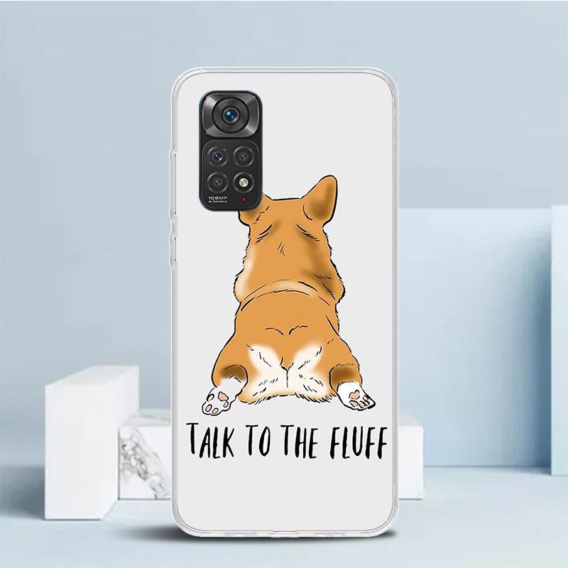 Cartoon Corgi Cute Dog Phone Case For Xiaomi Redmi Note 15 14 14S 13 12S 12 Pro Plus 11S 11 11T 11E 10S 10 + Soft TPU Back Cover