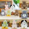 Animal Cartoon Stuffed Plush Toys Rabbit Bear Duck White Dog Cat Doll Gifts