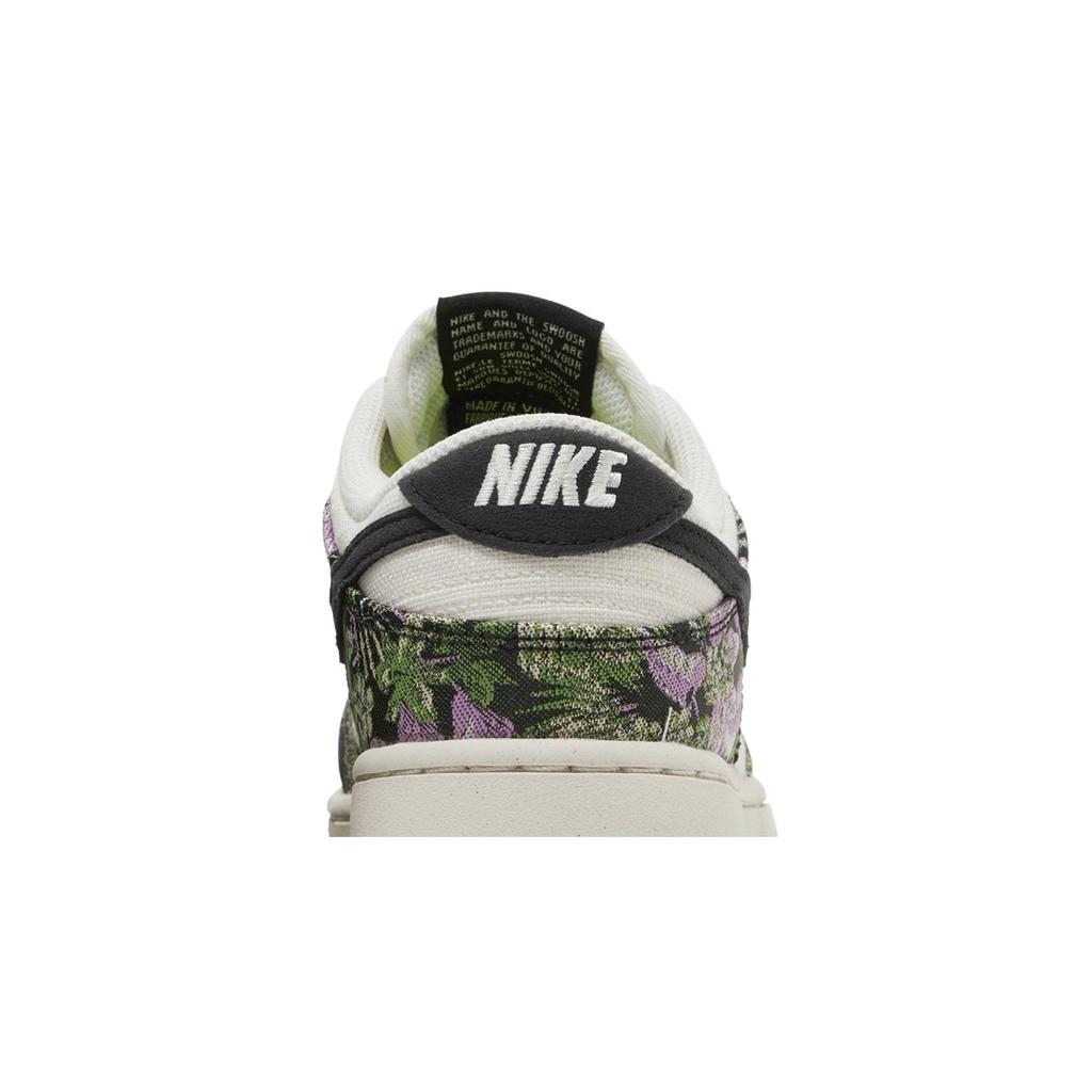 Nike Womens Dunk Low Next Nature 'Floral Tapestry' (women's sizes) Phantom / Black / Light Magenta / Pink Foam / Chlorophyll / Pale Vanilla