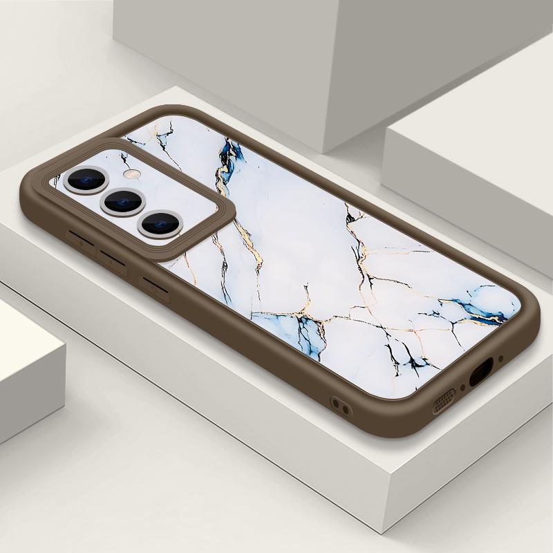 Чехол-бампер из песчаника и мрамора для Samsung S26 S25 Ultra S24 S23 Plus S22 S21 FE A54 A15 A25 A35 A55 A16 A26 A36 A56 A17 A27 A37 A57 5G Ударопрочный