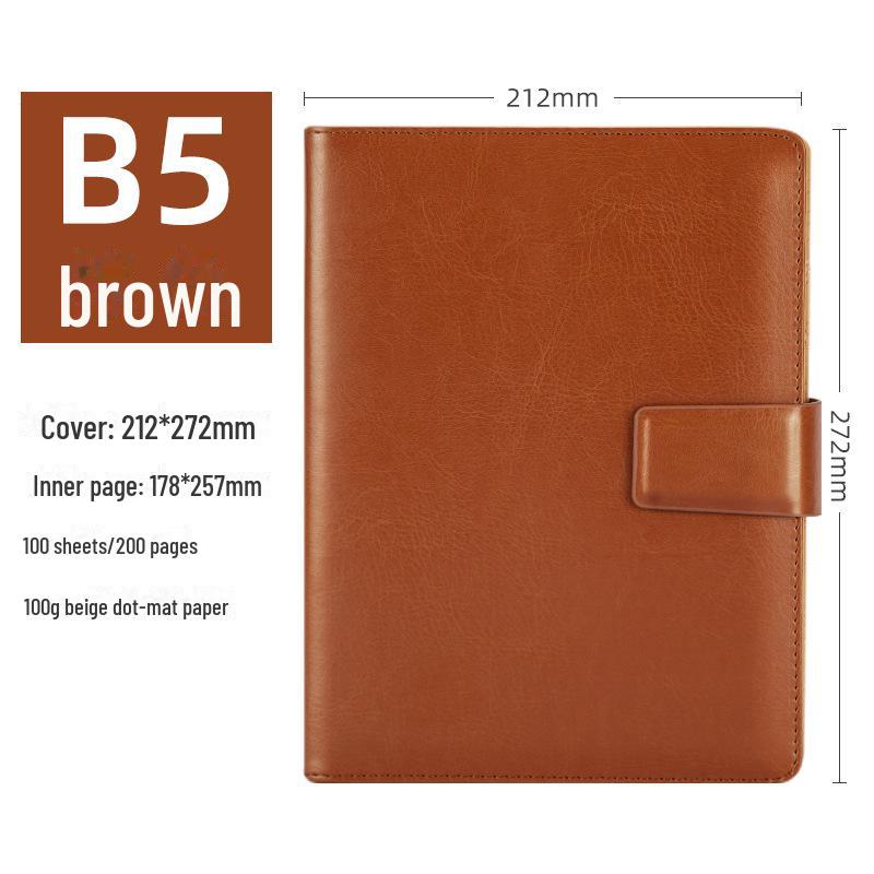 Деловой кожаный блокнот формата А5 с отрывными листами для офисных встреч и договоров купли-продажи