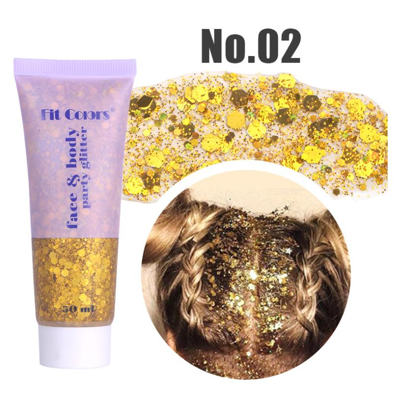 14 цветов Макияж Синие блестки Жидкие тени для век Жидкий сценический макияж Лицо Тела Блеск Яркие тени для век