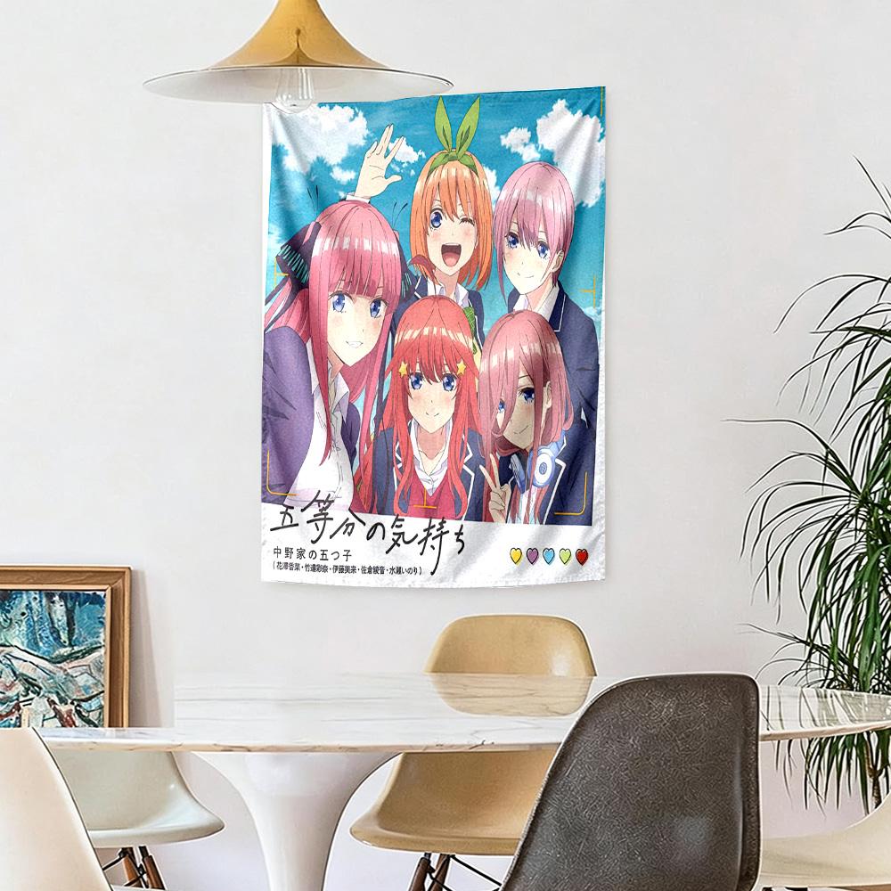 Quintessential Quintuplets6 Wall Decor Tapestry Art For Pet Memorial Birthdaywedding Party Backdrop Family Gift