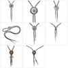 Elegant Bolo Tie with Engraved Pendant Cowboy Carving Necktie Western Necklace Cool Bola Tie Western Cowboy Costume