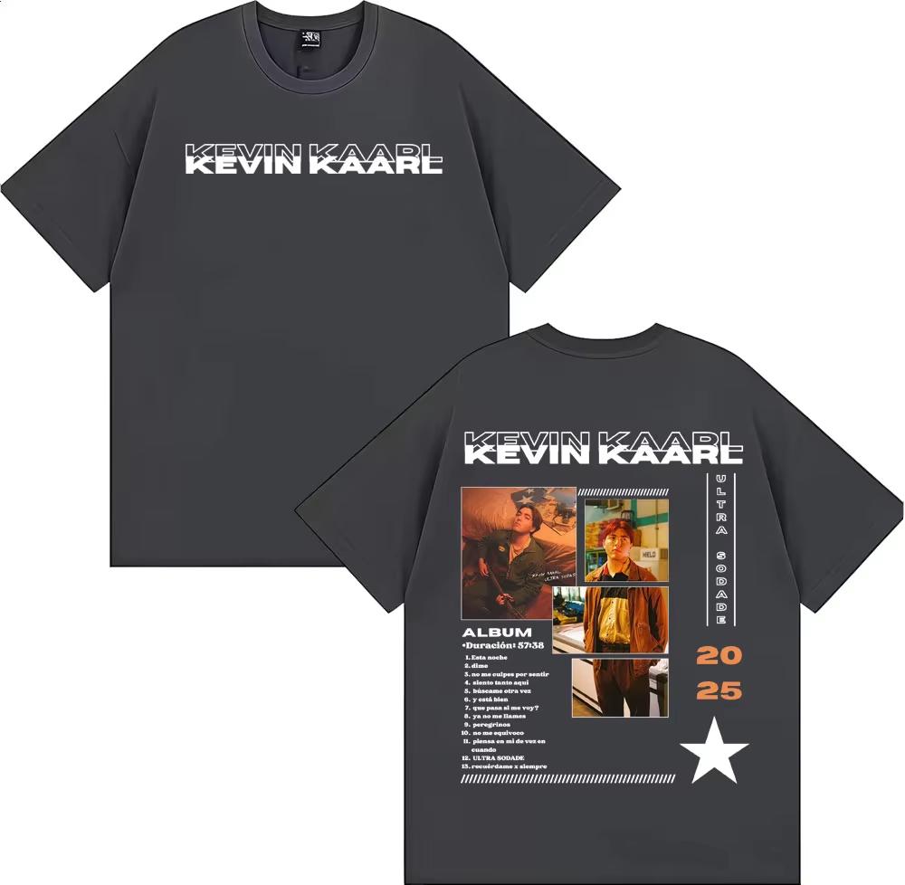 Rapper Kevin Kaarl Ultra Sodade Tour Cover T Shirt Men Women Harajuku Vintage High Street Tshirts pure Cotton Pop music Tshirt