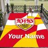 Custom Text Printed Rug VfB Stuttgart FC Non Slip Floor Carpet For Home Room Decor