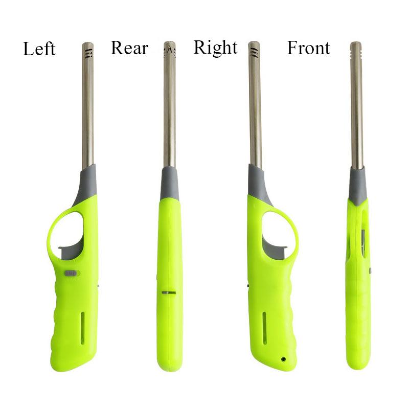 Бутановая зажигалка многоразового использования для кухни, камина, пилотной лампы, барбекю, плиты, пластиковых зажигалок для свечей, цвет случайный