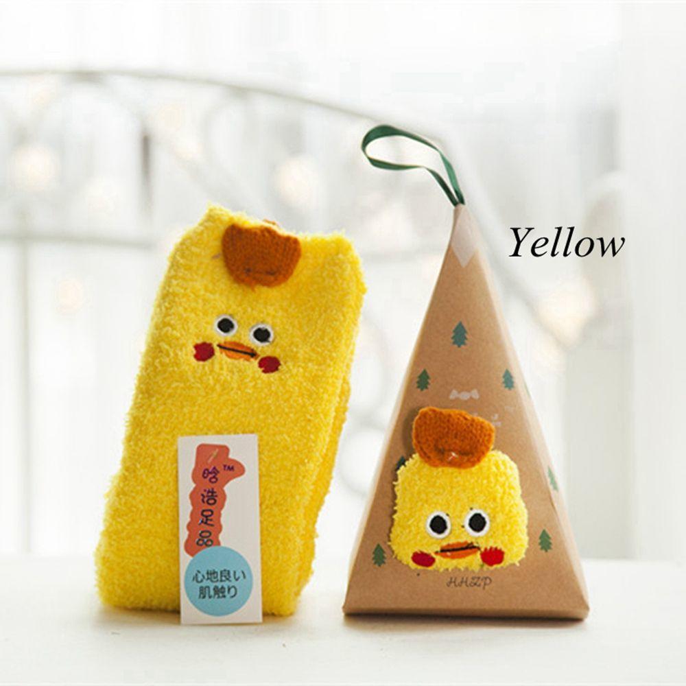 Мягкие с зауженным носком Милые Носки до щиколотки Полотенце Зимние Теплые Вышивка Животных Напольные Утолщенные Носки