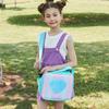 Lunch Bag Rainbow Loving Heart Laser Portable Large Bento Pouch for Children Girl Thermal Insulated Cooler Shoulder Picnic Box