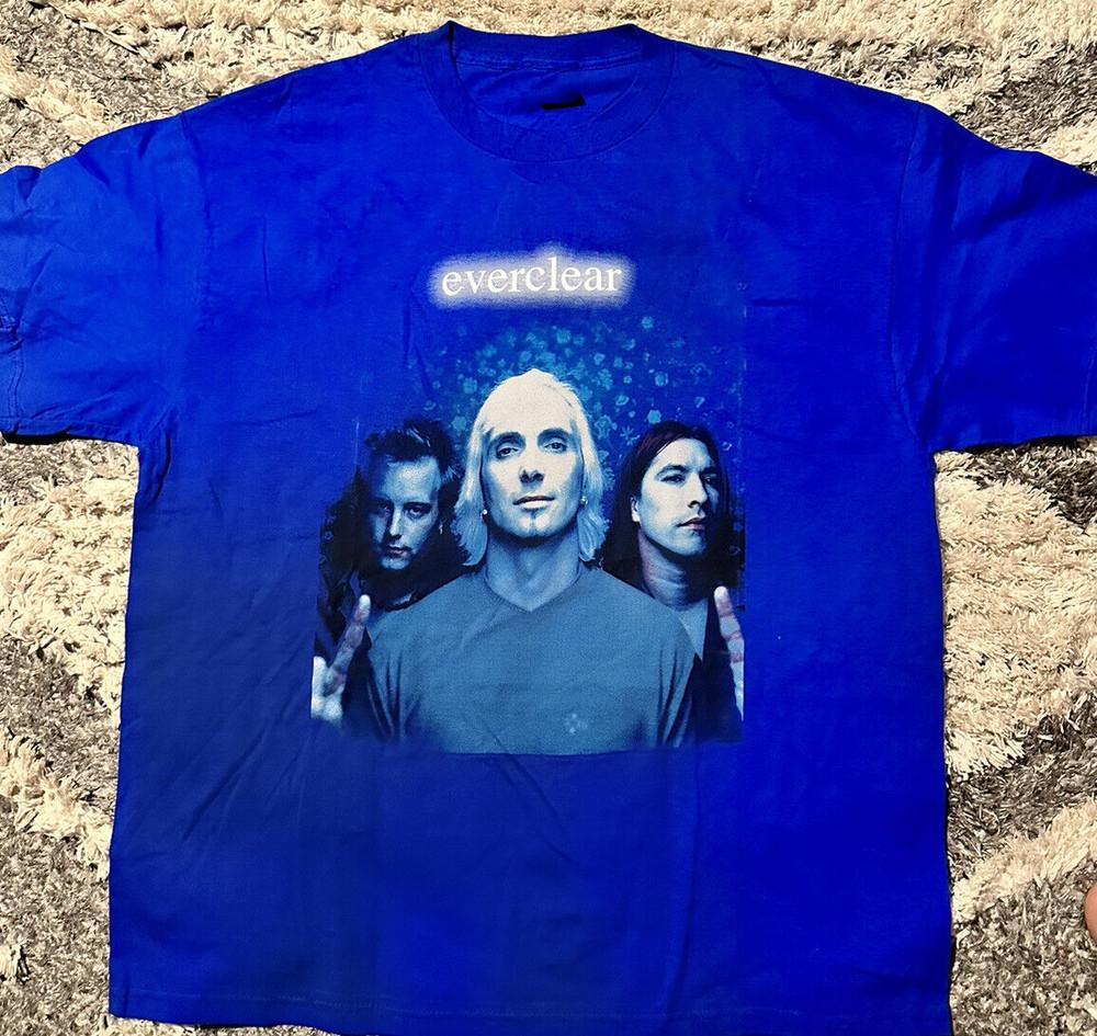 Футболка Everclear Band Синяя Хлопок Унисекс S-234XL Для Мужчин Женщин Унисекс Футболка