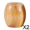 2xBamboo Toothbrush Holder Office Pen for Shower Farmhouse Countertop , Wooden, 2 Pcs