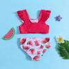 Toddler Girls' Watermelon Star Two-Piece Beach Swimsuit