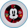 Plat Cuisines Tataway Bol en Plastique Bleu et Blanc Disney Mickey Mouse pour Enfants avec Base Antidérapante