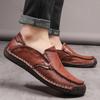 Plus Size Men Loafers Split Leather Shoes Men Casual Shoes Comfortable Quality Men Flats Moccasins Men Shoes