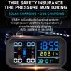 T13 Солнечная система мониторинга давления в шинах TPMS Автомобильный датчик давления в шинах Предупреждение о температуре с 4 датчиками