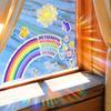 Xc3037 Fresh Sun Rainbow English Butterfly Window Sticker Sunshine Colorful Static Glass Sticker Double Sided Visual