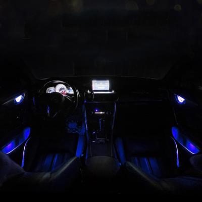 Светодиодный окружающий свет Прозрачный корпус лампы Круглый автомобильный внутренний светильник Подсветка дверных ручек Подсветка поручней Декоративная лампа