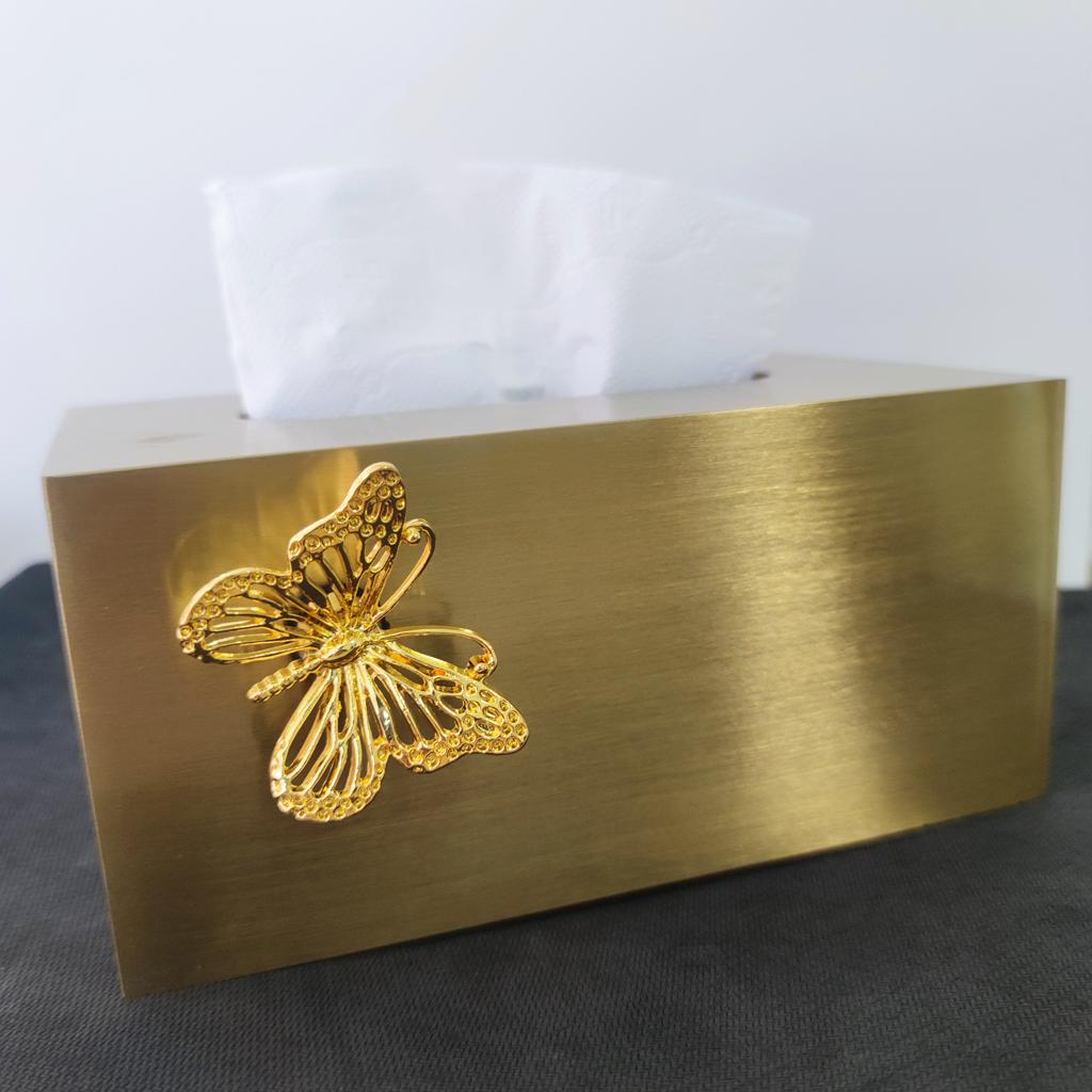 Высококачественная металлическая бумажная коробка класса люкс для дома, гостиной, кухни, ресторана, караоке, офиса, рабочего стола, хранения, коробки для салфеток