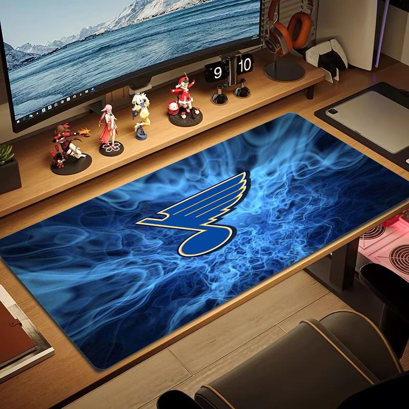 St. Louis Blues Color Mouse Pad Large Gaming Table Cushion Non-slip Laptop Tablet Big Mousepad XXL Mat Mini PC Playmat With Lock edge