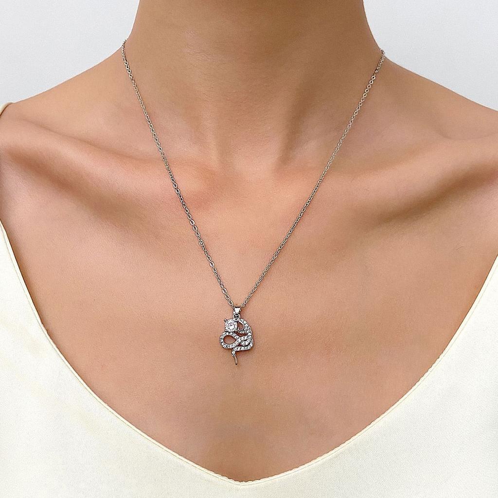 Европейский и американский дизайн в форме змеи, открытая шейная цепочка, женское колье в форме змеи, персонализированное трендовое колье