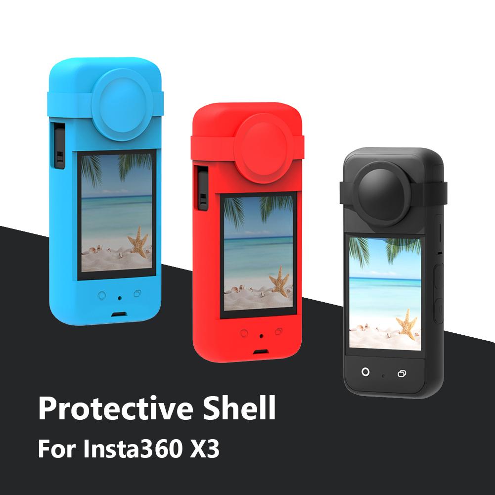 Silicone Protective Cover for Insta360 X3 Action Camera Lightweight Waterproof Anti-scratch Housing Accessories