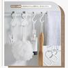 SANJAOYEE S-Shaped Hooks, Set of 9, White, Rust-Proof, Anti-Slip, S-Shaped, S-Hooks, Stable, Quiet, Universal for Bathrooms, Kitchens, Lavatory, and E