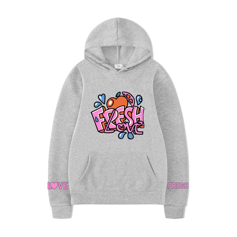 Осень Зима Принт Буквы Мужское Худи Y2K Одежда Винтажная Мода Оверсайз Повседневные Унисекс Пуловеры с Длинным Рукавом