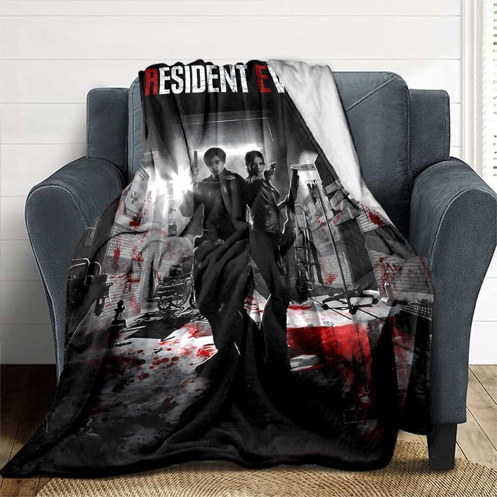 1 шт. Плед Resident Evil 11 Мягкий Теплый Плед для Дома, Офиса, Путешествий Все Сезоны Уютное Постельное Белье Подарок, Уютный Офисный Аксессуар