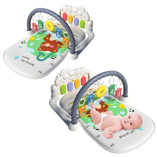 Игровой коврик для детского спортзала и тренажерный зал для фортепиано с интерактивным ковриком для времени на животе, креативные музыкальные игрушки, центр активности