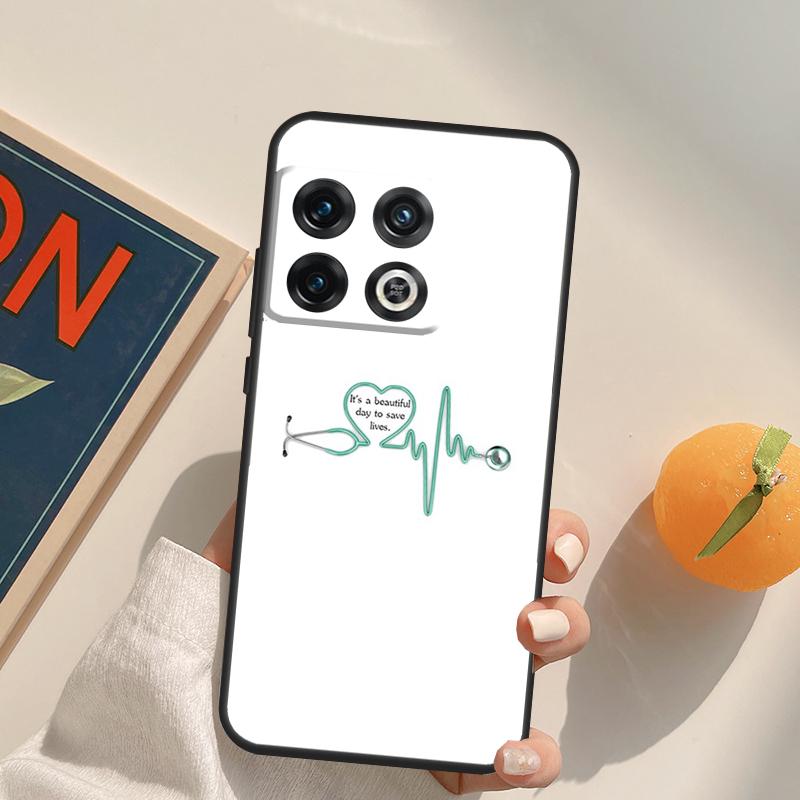 Милый Чехол-Сердечко со Стетоскопом для OnePlus 12R 13R 13T 10R 15 13 12 11 10T 8T Nord CE 4 3 2 Lite N20 N30 Nord 5